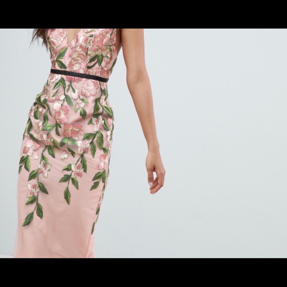 ISO ASOS embroidered floral midi dress